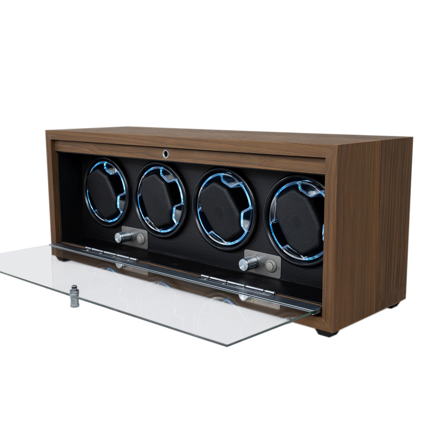 Foxtrot Horomaster Grey wooden watch winder for 4 automatic watches