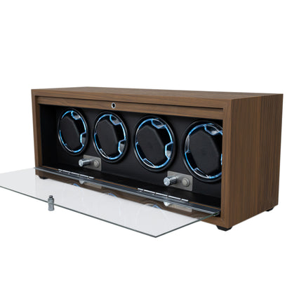 Foxtrot Horomaster Grey wooden watch winder for 4 automatic watches