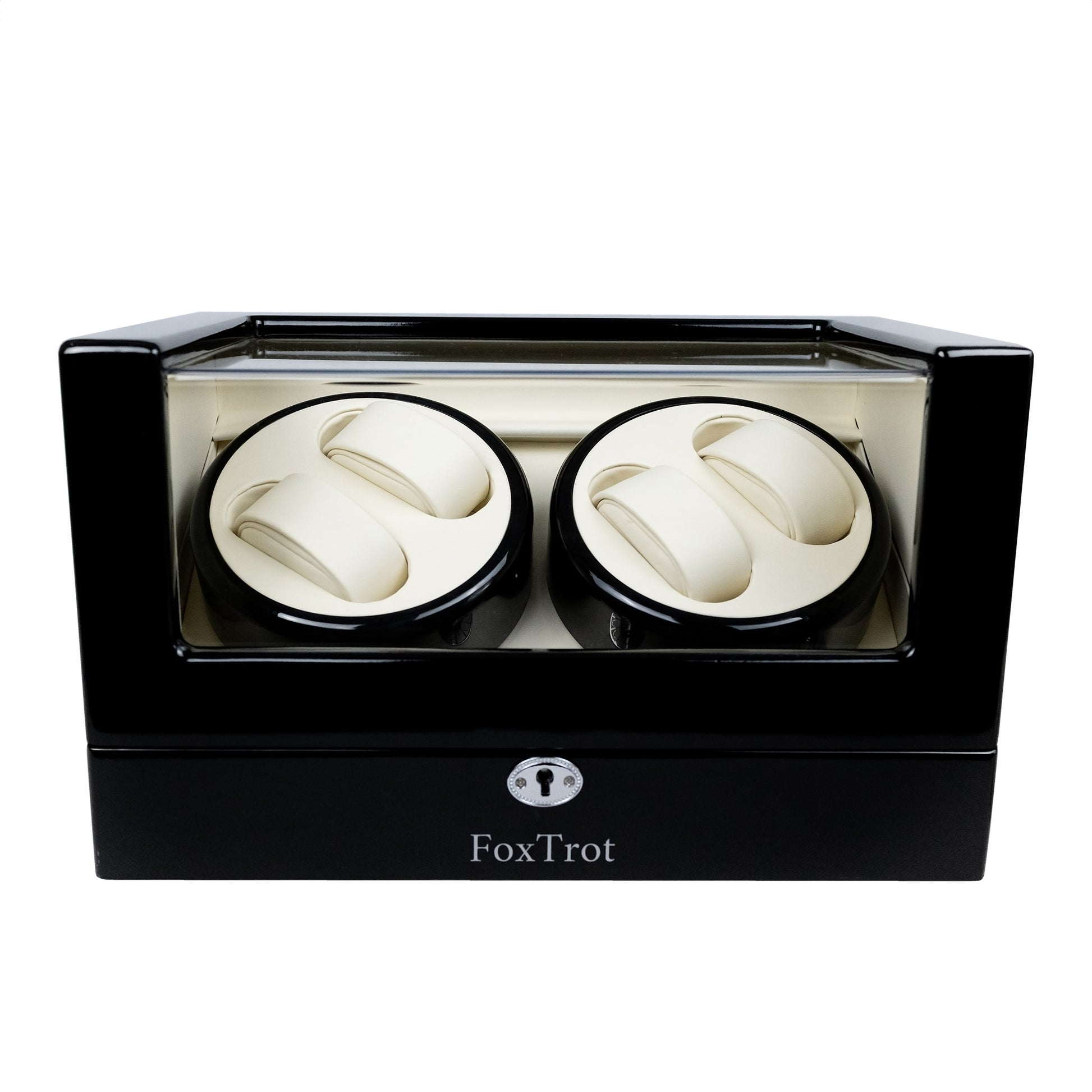 Foxtrot Promatic White Piano Lacquer watch winder for 4 automatic watches