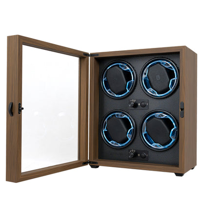 Foxtrot Chronoguard Black wooden watch winder for 4 automatic watches