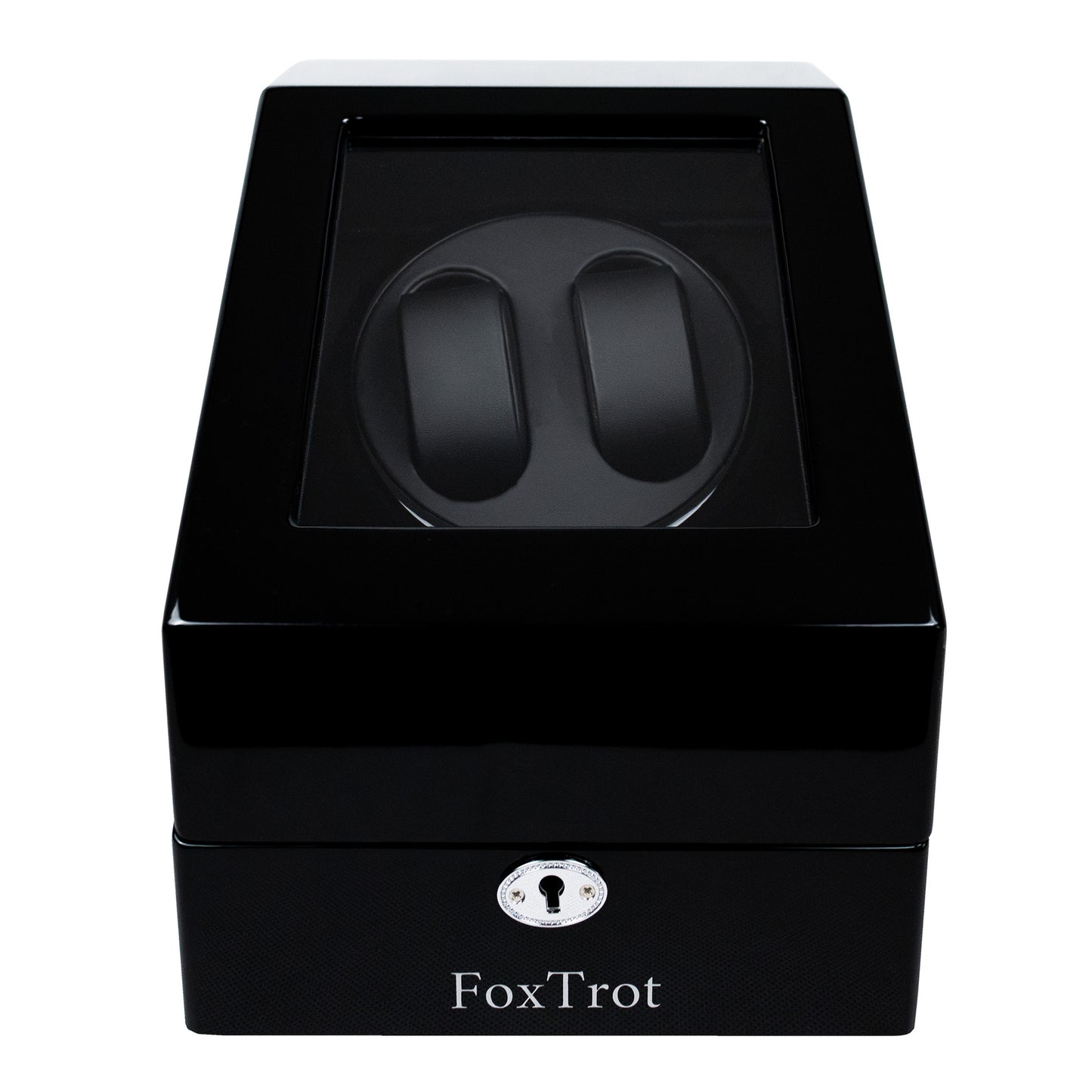 Front shot of the Foxtrot Promatic Black Piano Lacquer watch winder for 5 automatic watches