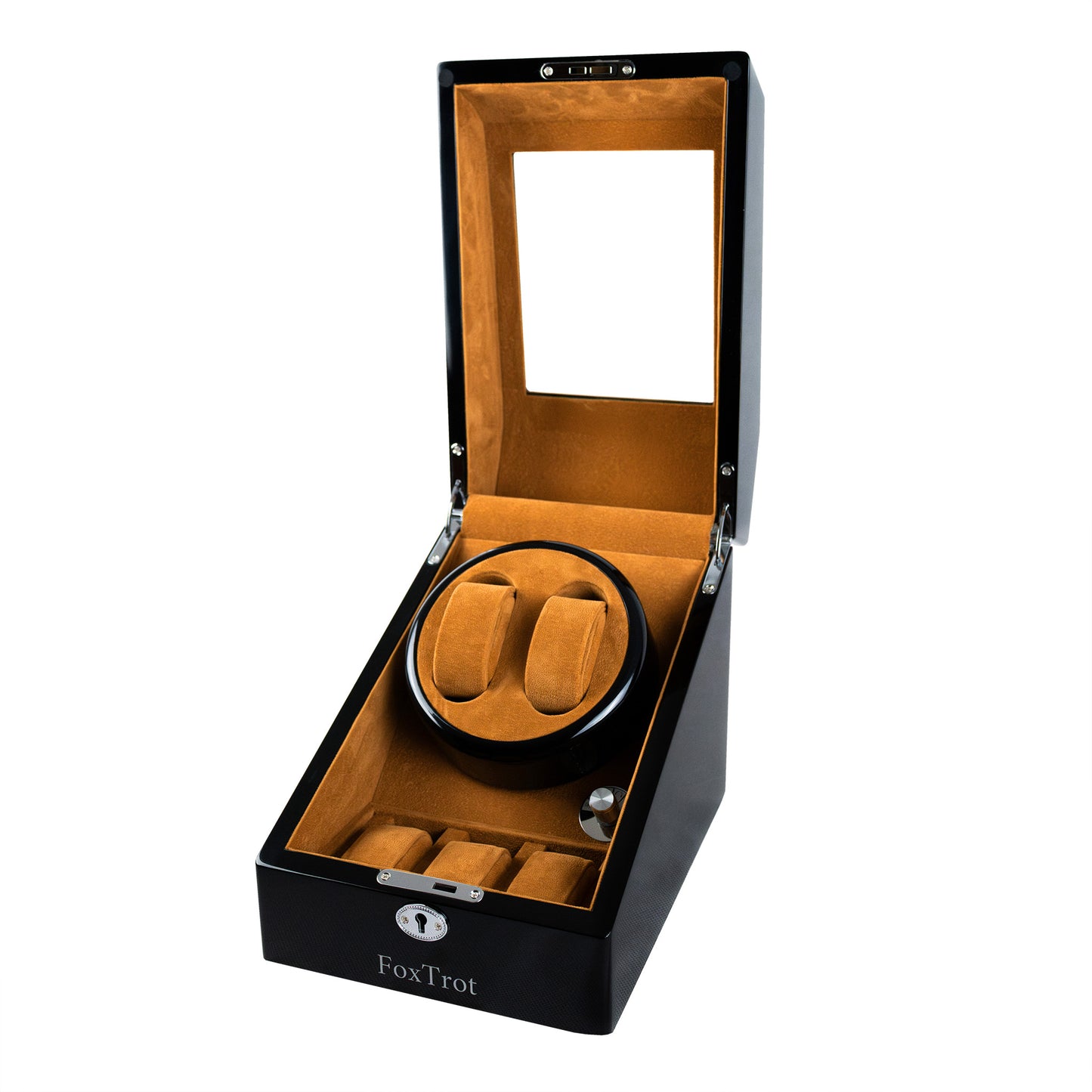 Foxtrot Promatic Camel velvet Piano Lacquer watch winder for 5 automatic watches