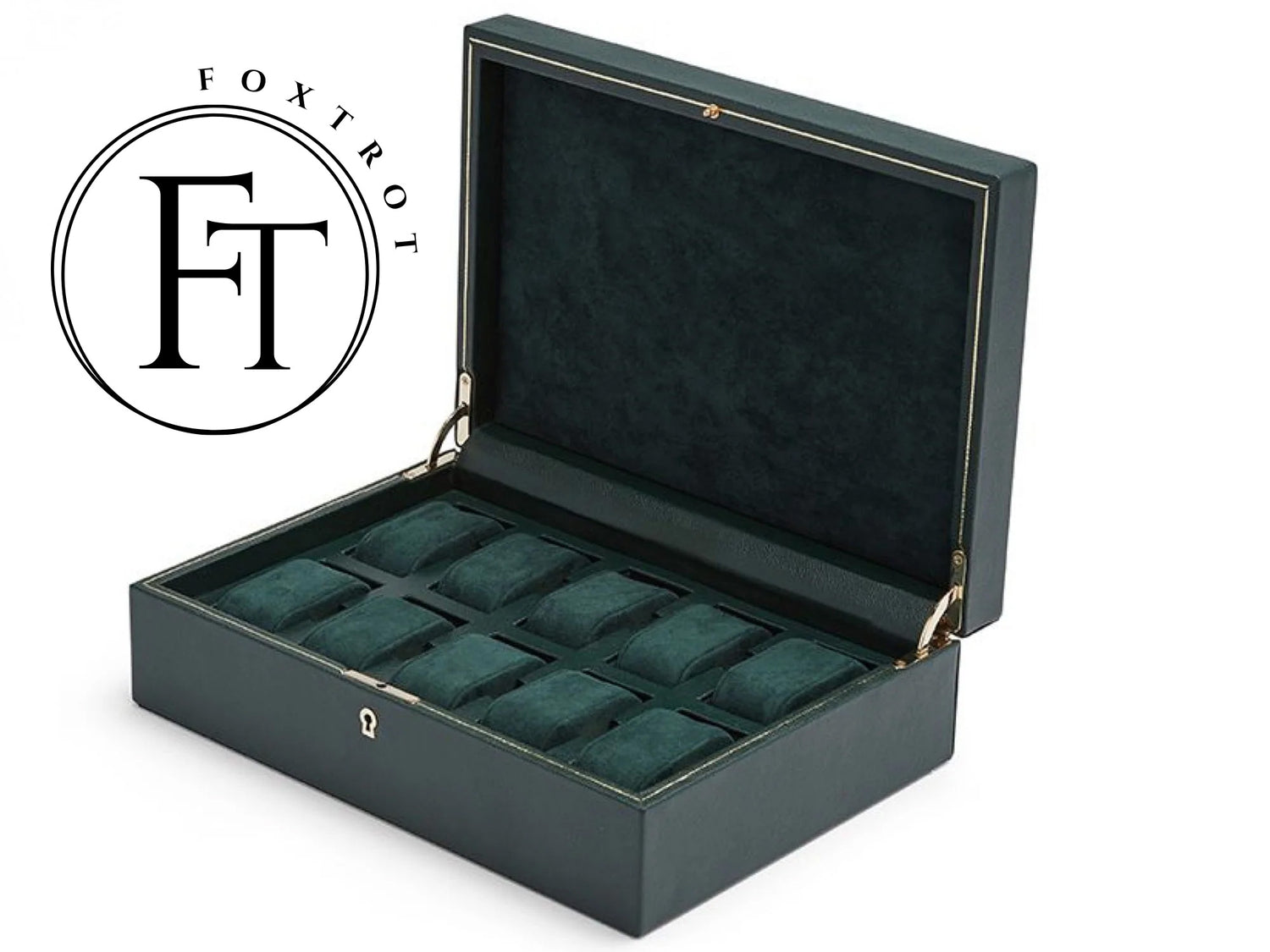 Foxtrot Dark green display case for 10 watches